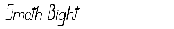 Smoth Bight font preview